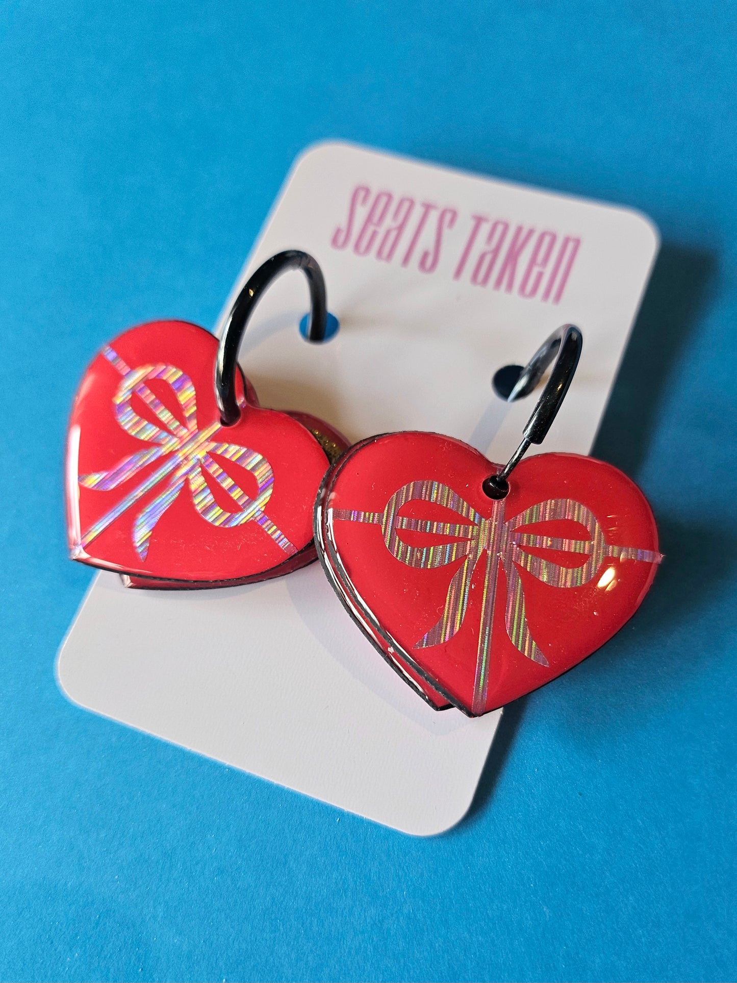 Chocolate box hoop dangles