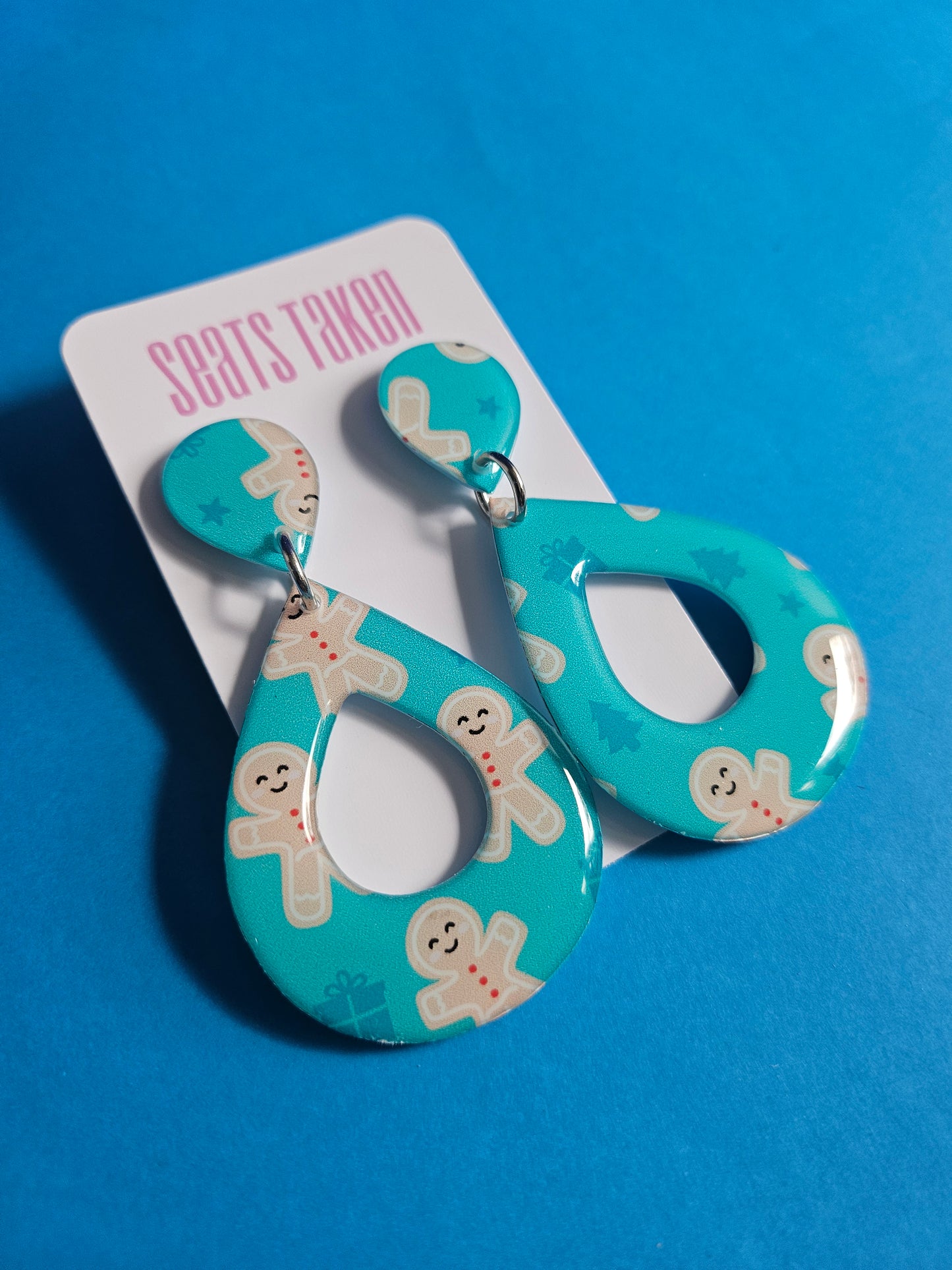 Gingerbread drop dangles