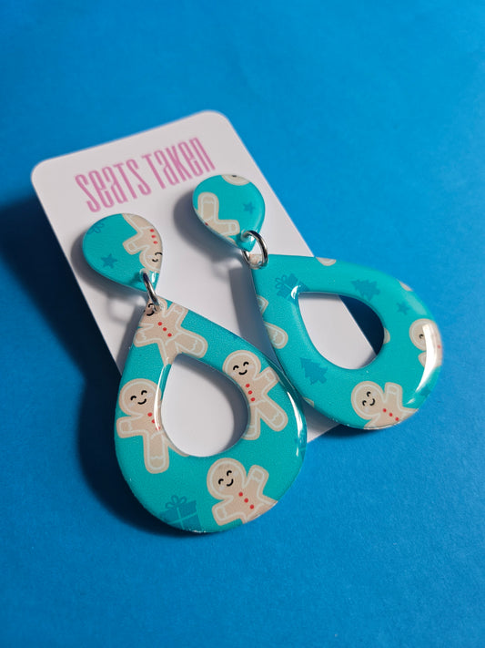 Gingerbread drop dangles