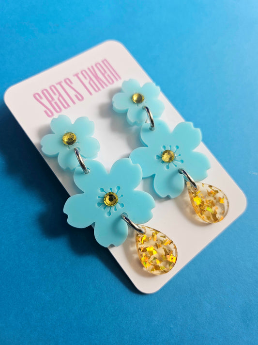 Aqua sunshine dangles