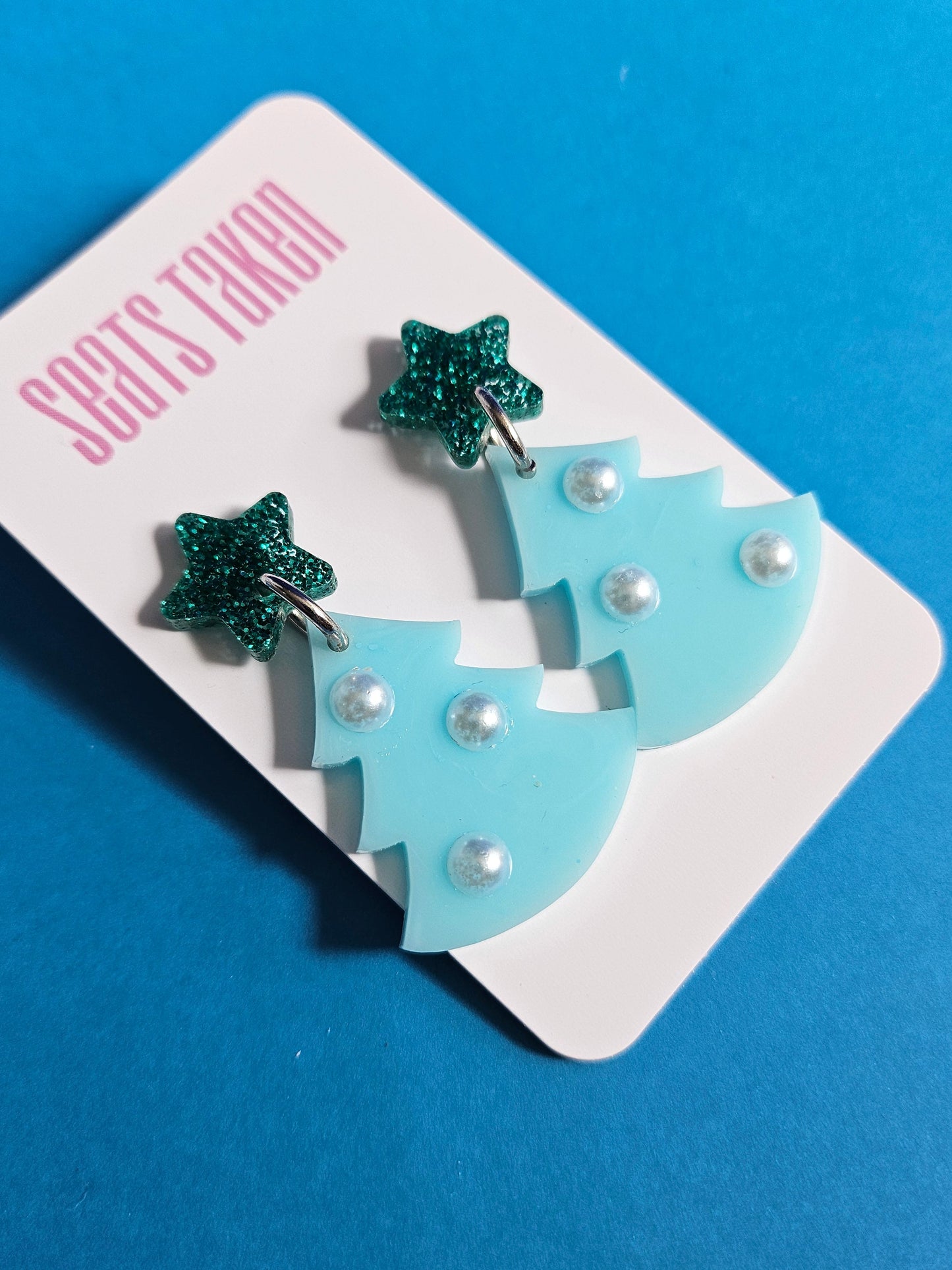 Aqua Christmas trees style 2