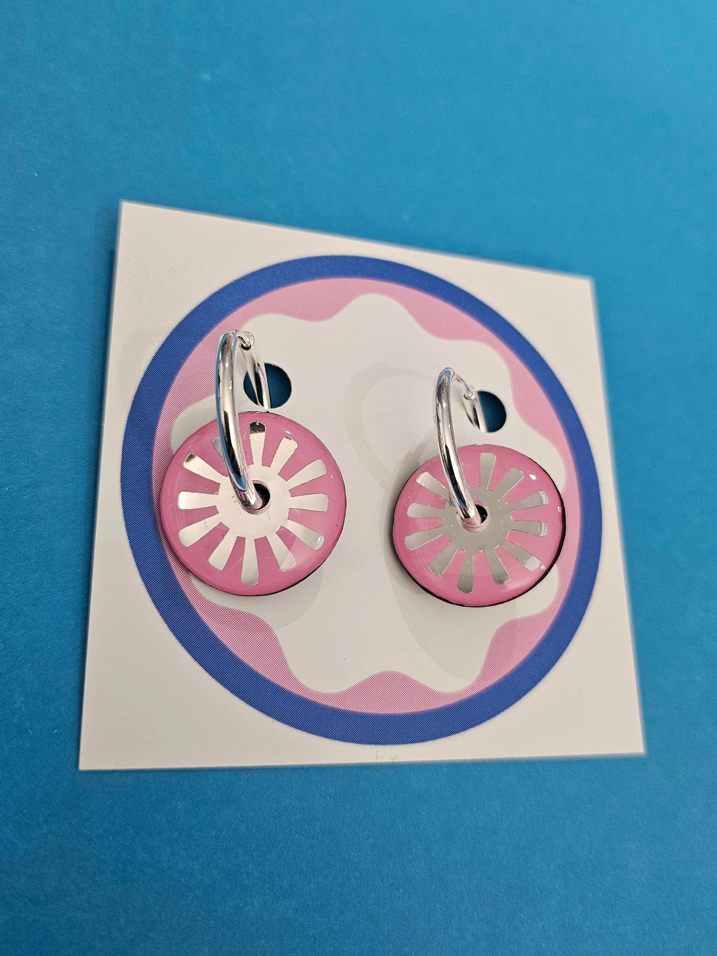 Sunburst hoop dangles *choose colourway*