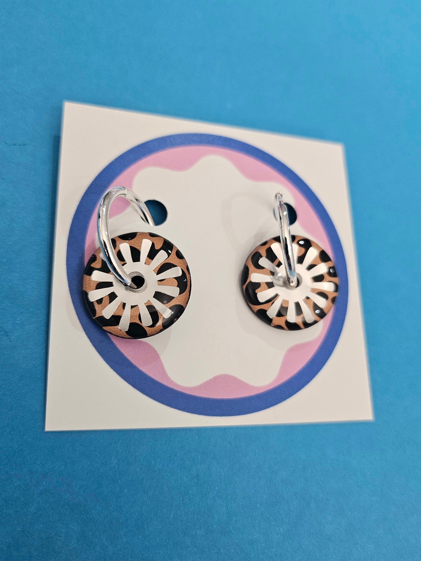 Sunburst hoop dangles *choose colourway*