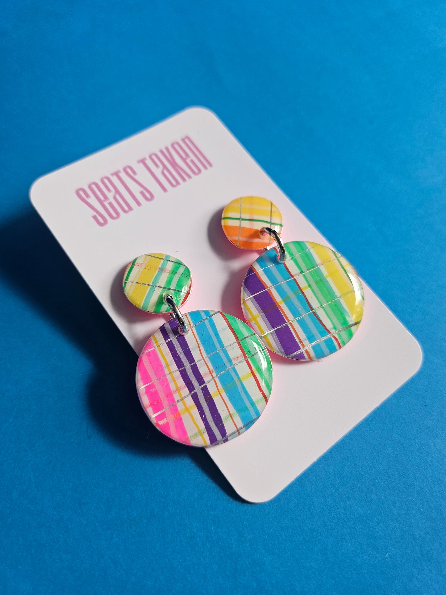 Candy stripe mini dangles