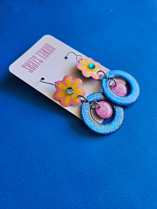 Hooked on blooms dangles
