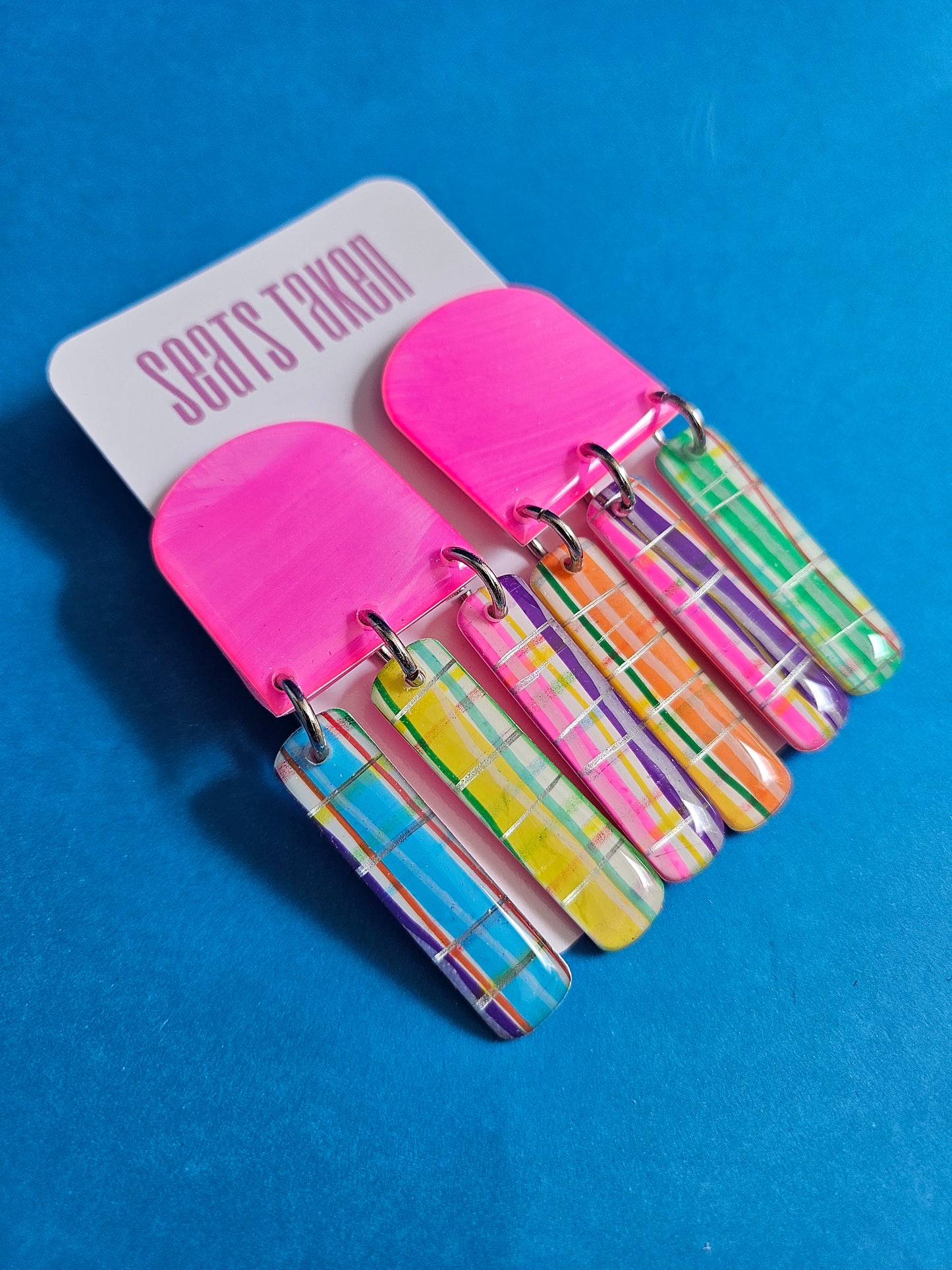 Jolene jelly candy stripe dangles