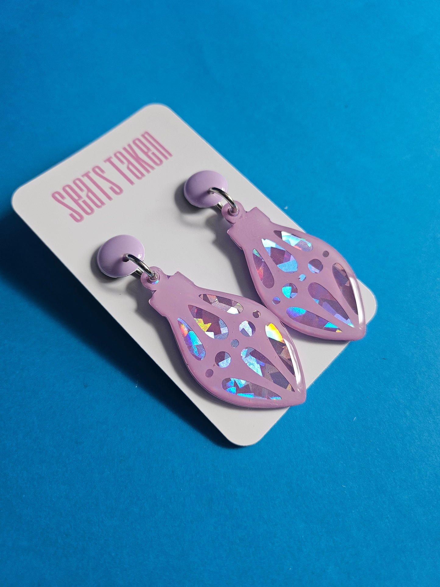 Lilac bauble dangles