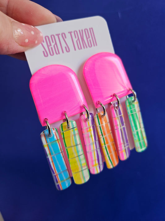 Jolene jelly candy stripe dangles