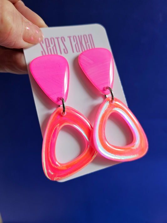 Peppy pink large dangles