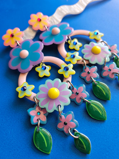 Full bloom mega statement dangles