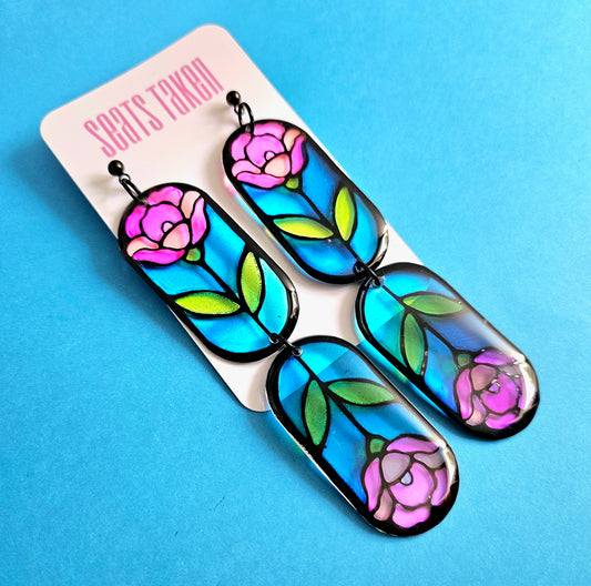 Glass garden double dangles