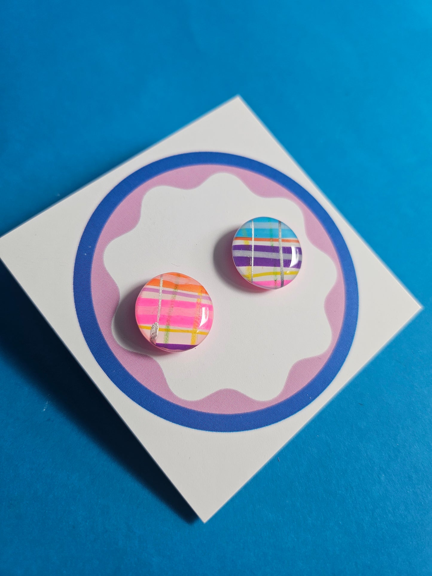 Candy stripe small studs