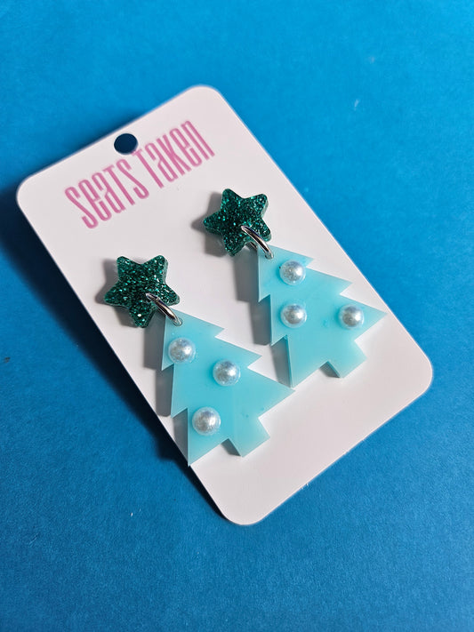 Aqua Christmas trees style 1