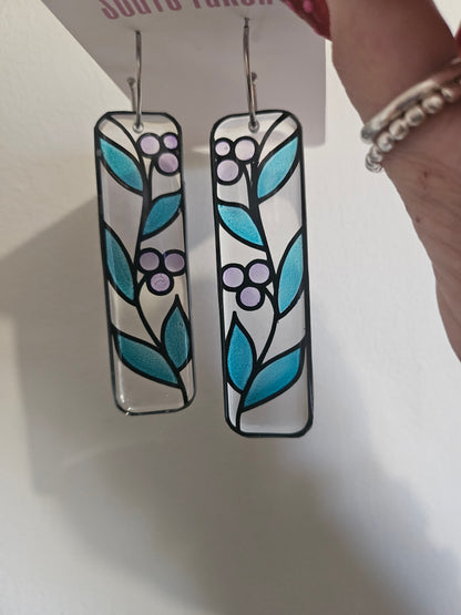 Berry stained glass dangles