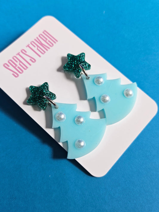 Aqua Christmas trees style 2