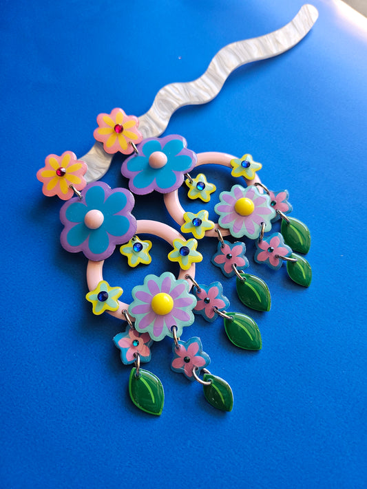 Full bloom mega statement dangles