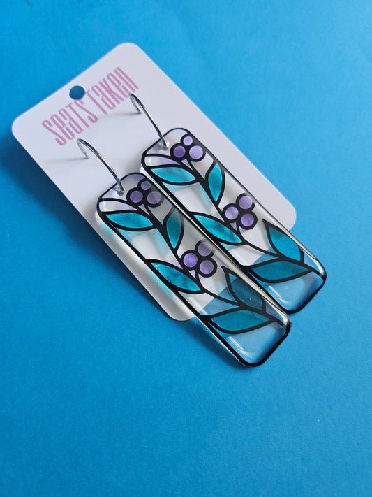 Berry stained glass dangles