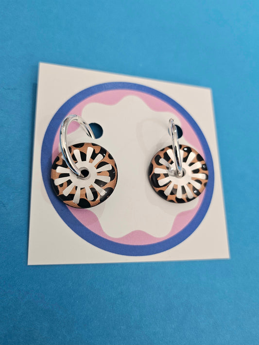 Sunburst hoop dangles *choose colourway*