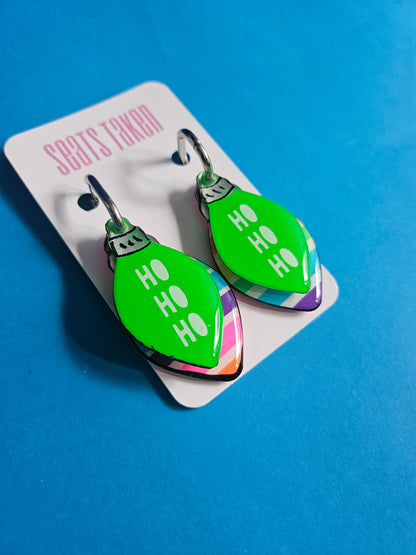 Ho,ho,ho hoop dangles set