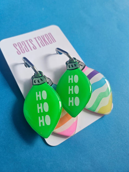 Ho,ho,ho hoop dangles set